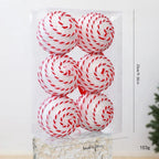 8CM Glitter Christmas Ball Ornaments Set of 6 – Foam Candy Spheres Christmas Ball Ornaments Richie's 1.5cm 02