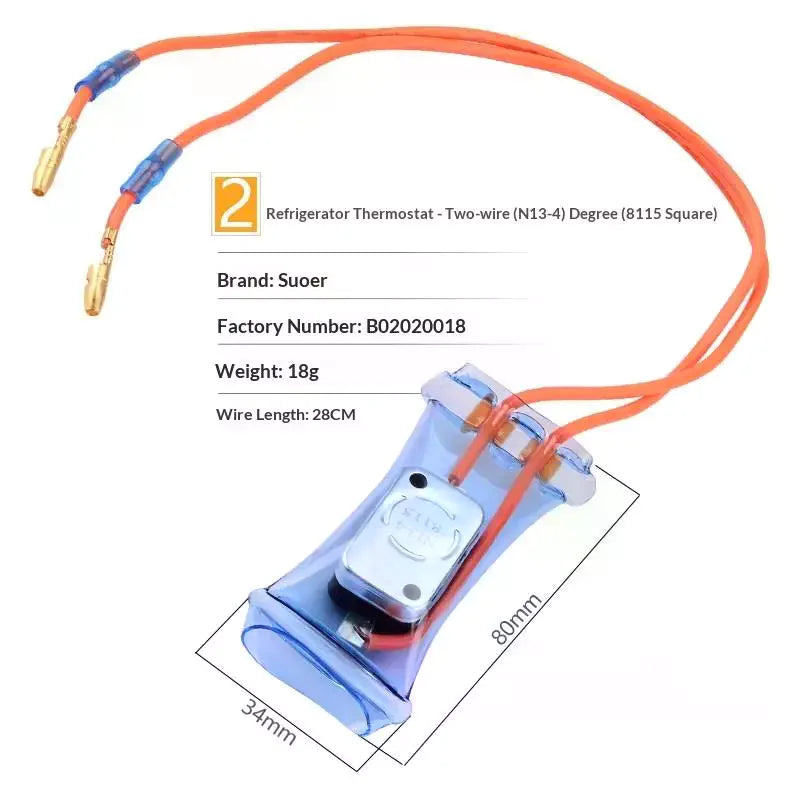N12-5 Bimetal Defrost Thermostat for Fridge Freezer AC250V 10A Defrost Thermostat Richie's
