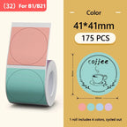 Niimbot Thermal Label Tape – Self-Adhesive Sticker for B1 B21 B3S Thermal Label Tape Richie's Color Circle 40x40mm
