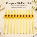 Sunflower Paper Straws – Biodegradable Yellow Polka Dot Party Straws Disposable Party Straws Richie's