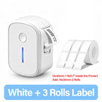 Marklife L1 Bluetooth Thermal Label Printer – Inkless Portable Thermal Label Printer Richie's White And 3 Rolls