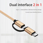 2-in-1 USB 3.0 OTG Cable Type-C & Micro USB to USB-A | 5Gbps OTG Adapter Cable Richie's