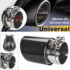80-101mm Carbon Fiber Exhaust Tip – Universal Stainless Steel Exhaust Tip Richie's Default Title