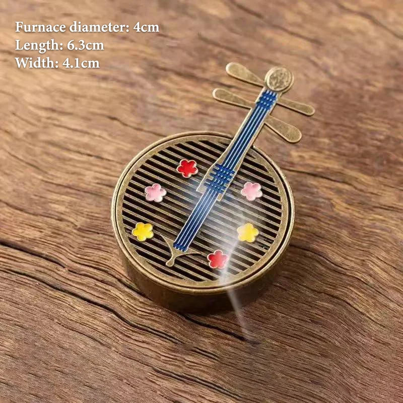 Vintage Alloy Incense Burner Stick Holder – Mini Hollow Censer Incense Burner Richie's A19