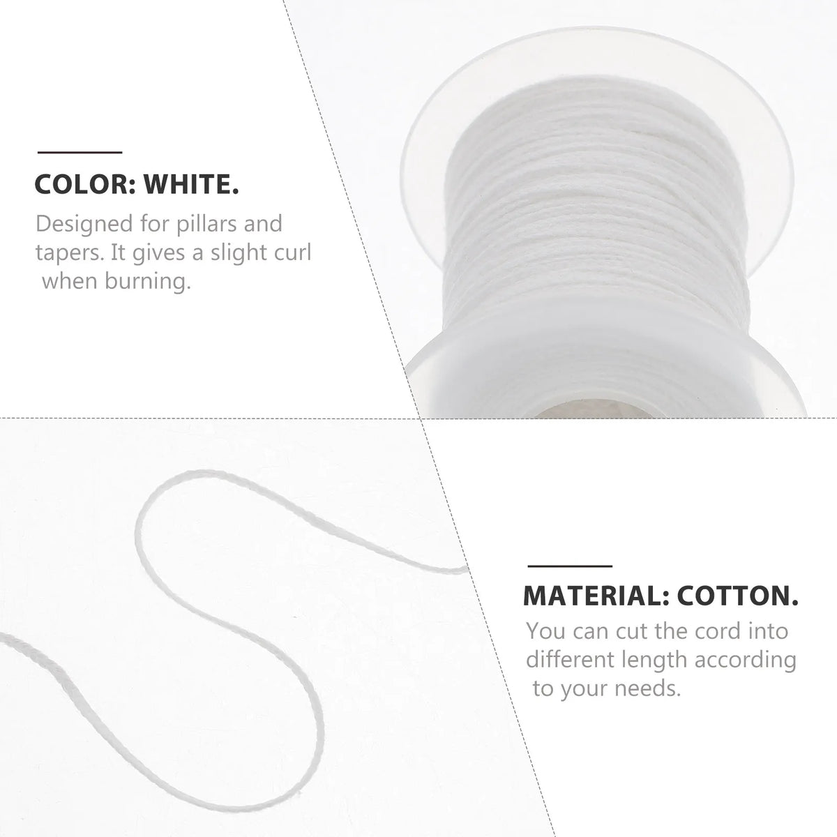 Cotton Braided Wick Spool 61m – DIY Pillar & Taper Candle Making Candle Making Wick Richie's
