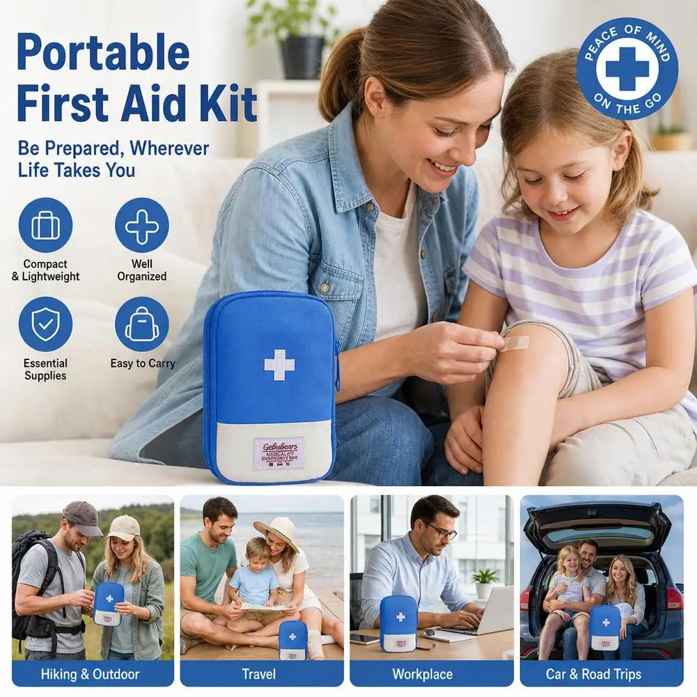 Portable Travel Medicine Bag Mini First Aid Kit Pill Organizer First Aid Kit Bag Richie's
