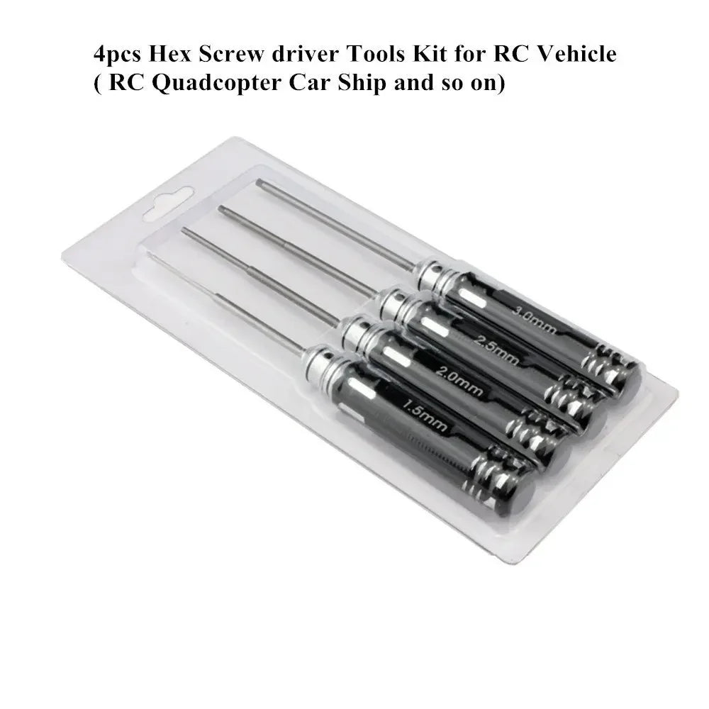 TiN Hex Driver Set 4-Piece 1.5–3mm | RC Helicopter Tool Kit Hex Driver Set Richie's
