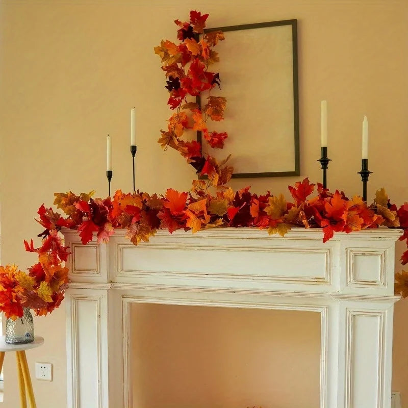 Artificial Maple Leaf Fall Garland – Autumn Vine Home Decor Fall Leaf Garland Richie's