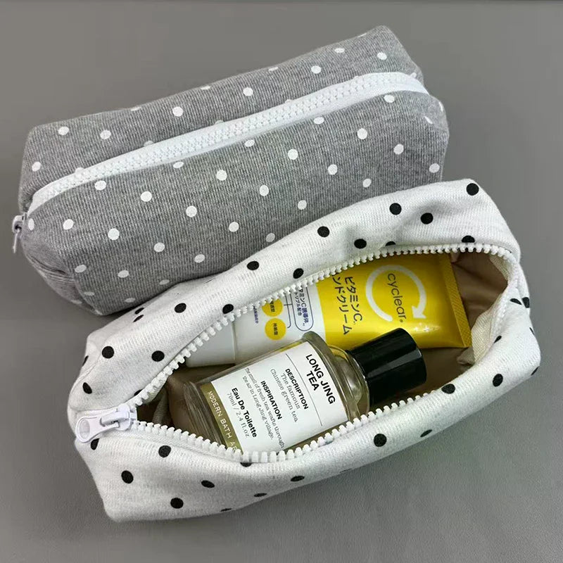 Polka Dot Pencil Case Large Capacity Soft Fabric Pen Bag Pencil Case Richie's