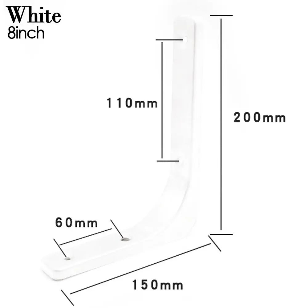 Steel Triangle Wall Bracket Heavy Duty Shelf Support 4–10 Inch Shelf Bracket Richie's White-8inch
