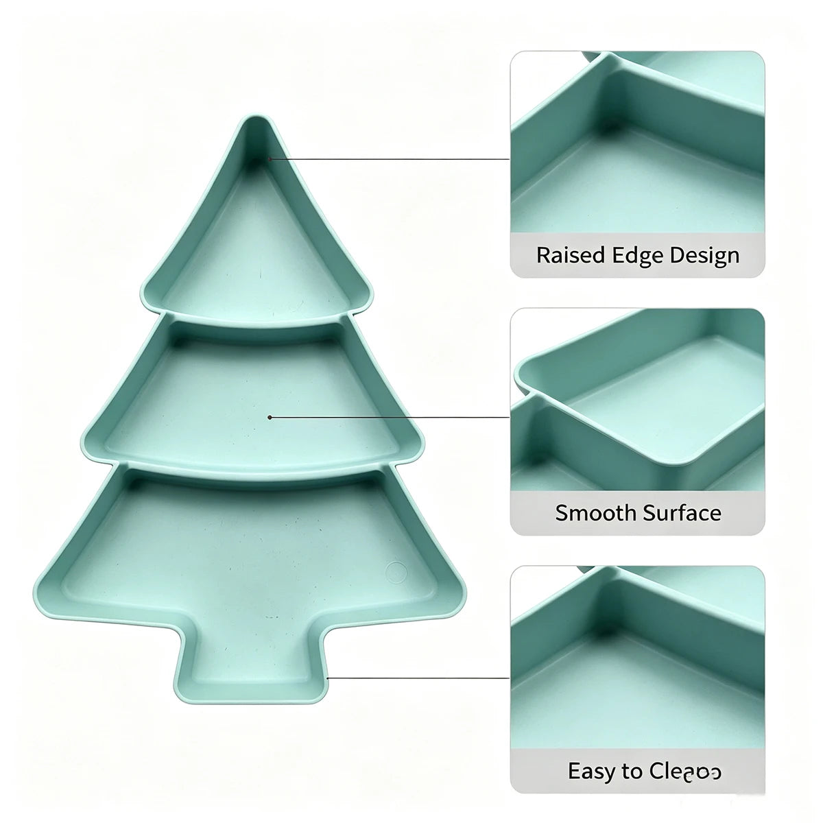 Christmas Tree Silicone Serving Tray – Holiday Snack Platter Silicone Serving Tray Richie's
