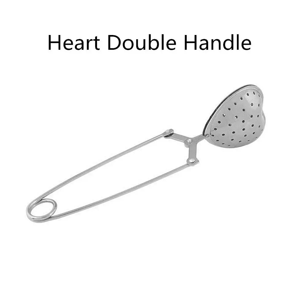Stainless Steel Tea Infuser Strainer – Reusable Loose Leaf Filter Tea Infuser Strainer Richie's Heart Double Handle