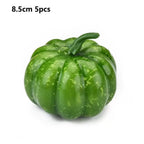 5-Pack Mini Foam Artificial Pumpkins – Halloween Fall Decor Halloween Decor Richie's Green 8.5cm 5pcs as show