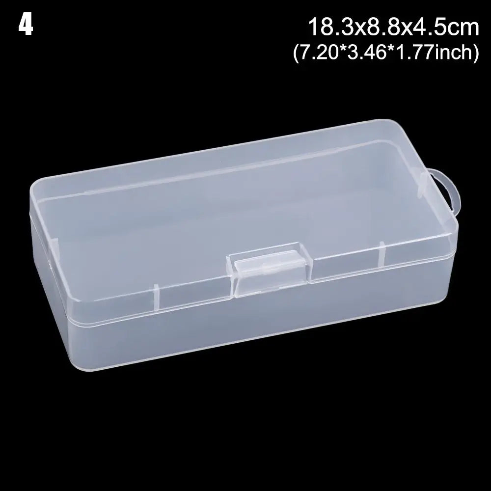 Clear Plastic Storage Boxes – 4 Sizes, Jewelry, Beads & Crafts Storage Box Richie's 18.3x8.8x4.5cm