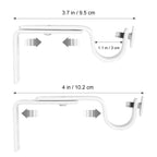 2 Pair Iron Curtain Rod Brackets – Fits 18–22mm Poles Curtain Rod Bracket Richie's