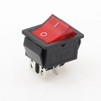 KCD4 Latching Rocker Switch 4/6 Pin with Light 16A 250V Rocker Switch Richie's Red 6PIN