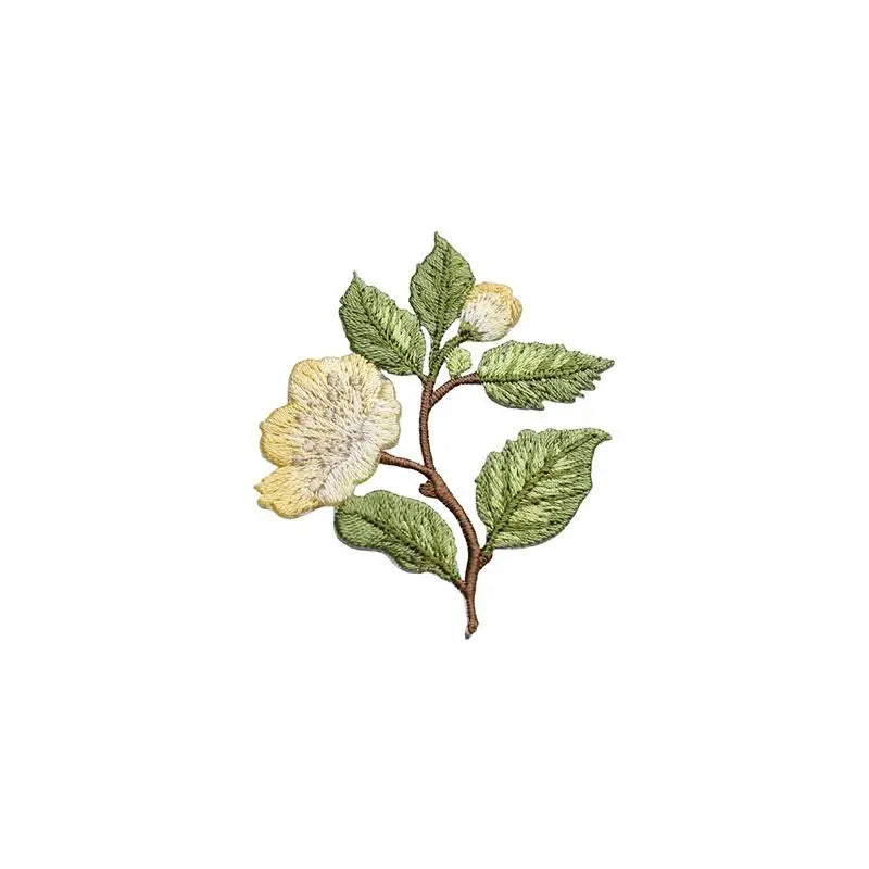 Flower Embroidery Iron-On Patch – DIY Appliqué for Clothes & Bags