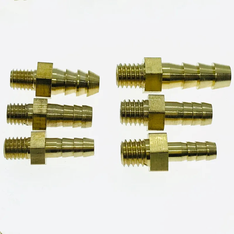 Brass Barb Hose Fittings Male Metric M5 M6 M8 Thread Connector Brass Pipe Fitting Richie's