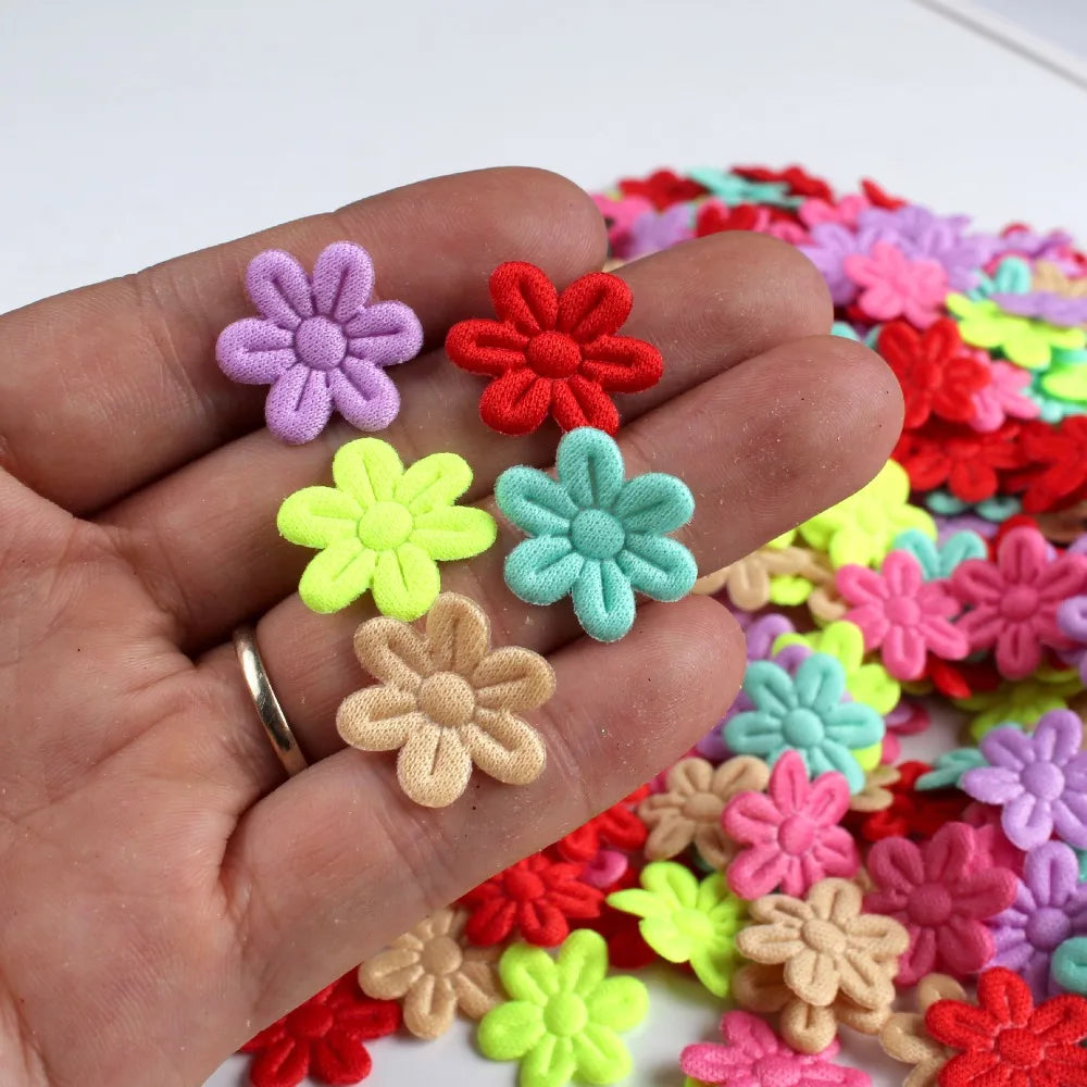 100pcs 2CM Felt Five-Petal Flower Stickers – DIY Hair Accessories Craft Flower Stickers Richie's