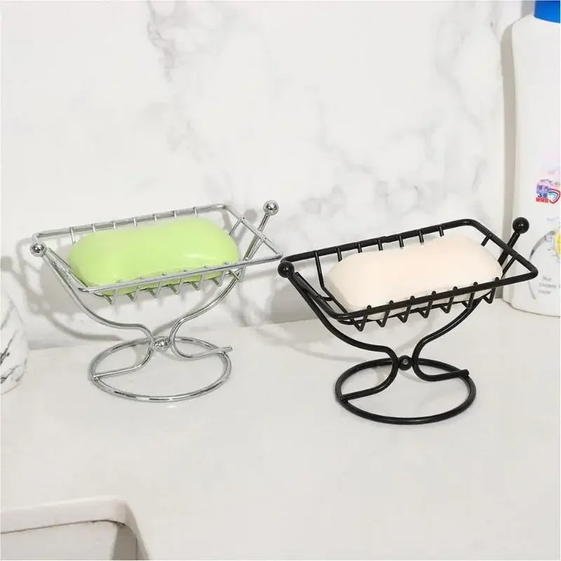 Square Rustproof Metal Soap Dish Holder – Wire Draining Rack Soap Dish Holder Richie's