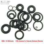 10pcs NBR Nitrile O-Ring Gaskets CS 1–3mm OD 3–80mm Black Rubber O-Ring Gasket Richie's CS 1.5mm OD 6mm