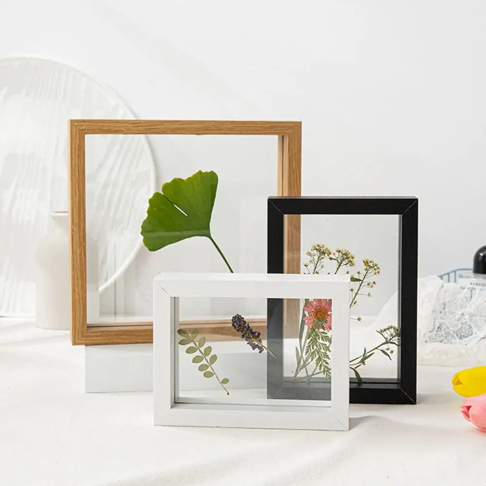 Wooden Glass Leaf Specimen Frame – Double-Sided Display Specimen Display Frame Richie's