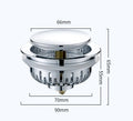 Press Bounce Pop-Up Drain Filter – Sink & Bathtub Strainer Drain Filter Stopper Richie's silver
