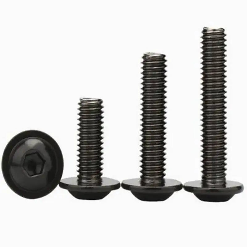 M4 M5 M6 M8 Grade 10.9 Black Hex Socket Button Flange Bolt Hex Flange Bolt Richie's