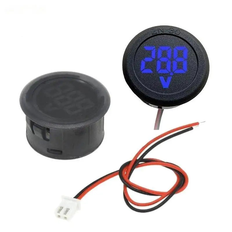 Round LED Digital Voltmeter DC 4-100V – Car Motorcycle Boat RV Digital Voltmeter Richie's Blue
