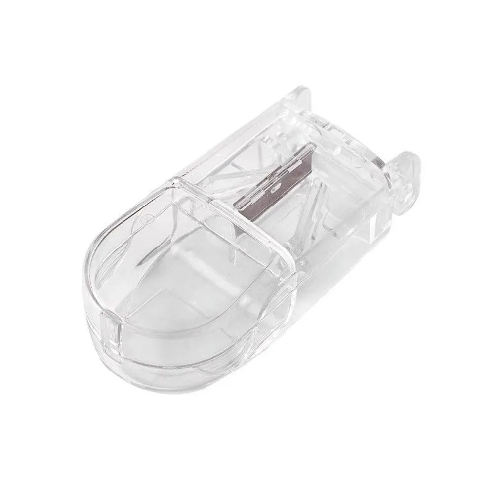 Portable Pill Cutter & Storage Box – Mini Clear Tablet Splitter Pill Cutter Box Richie's Transparent