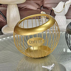 Metal Wire Coffee Pod Holder Basket – Gold/Black, 100+ Pods Coffee Pod Organizer Richie's