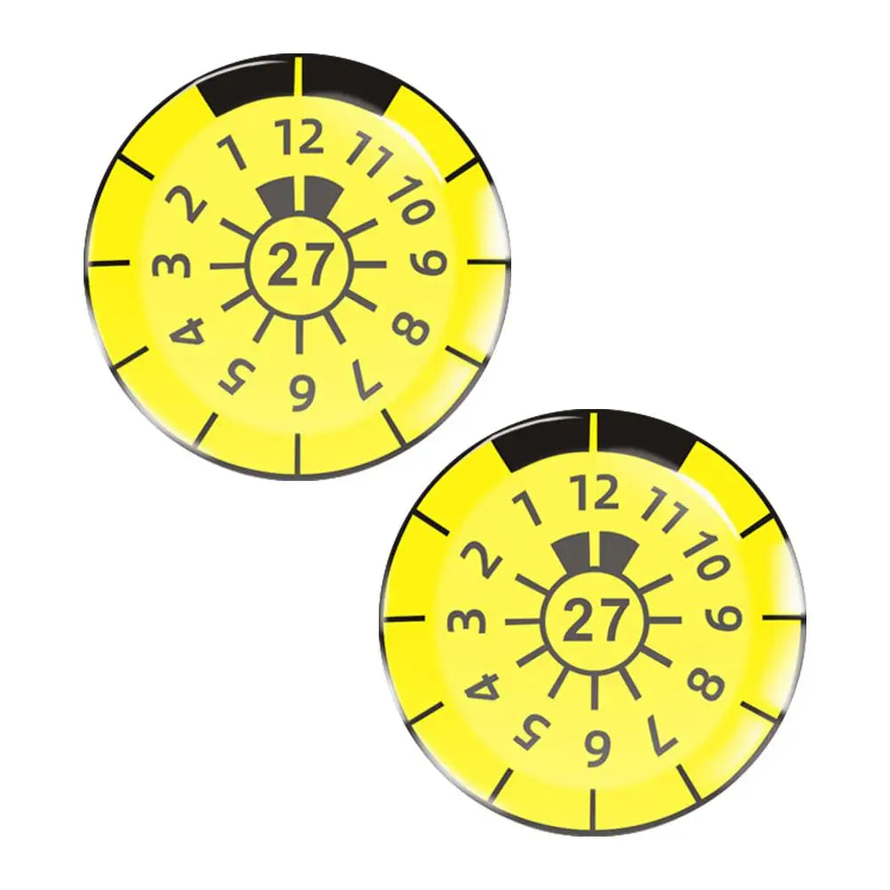 German License Plate 3D Gel Dome Car Sticker – 2pcs Automotive Gel Dome Sticker Richie's yellow 27
