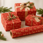 Christmas Kraft Wrapping Paper Roll – Vintage HoHoHo Design Gift Wrapping Paper Richie's