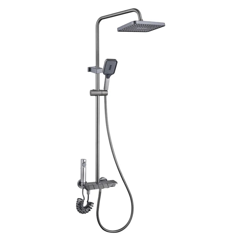 Brass Rain Shower System Set – Gun Gray Constant Temperature Rain Shower System Richie's