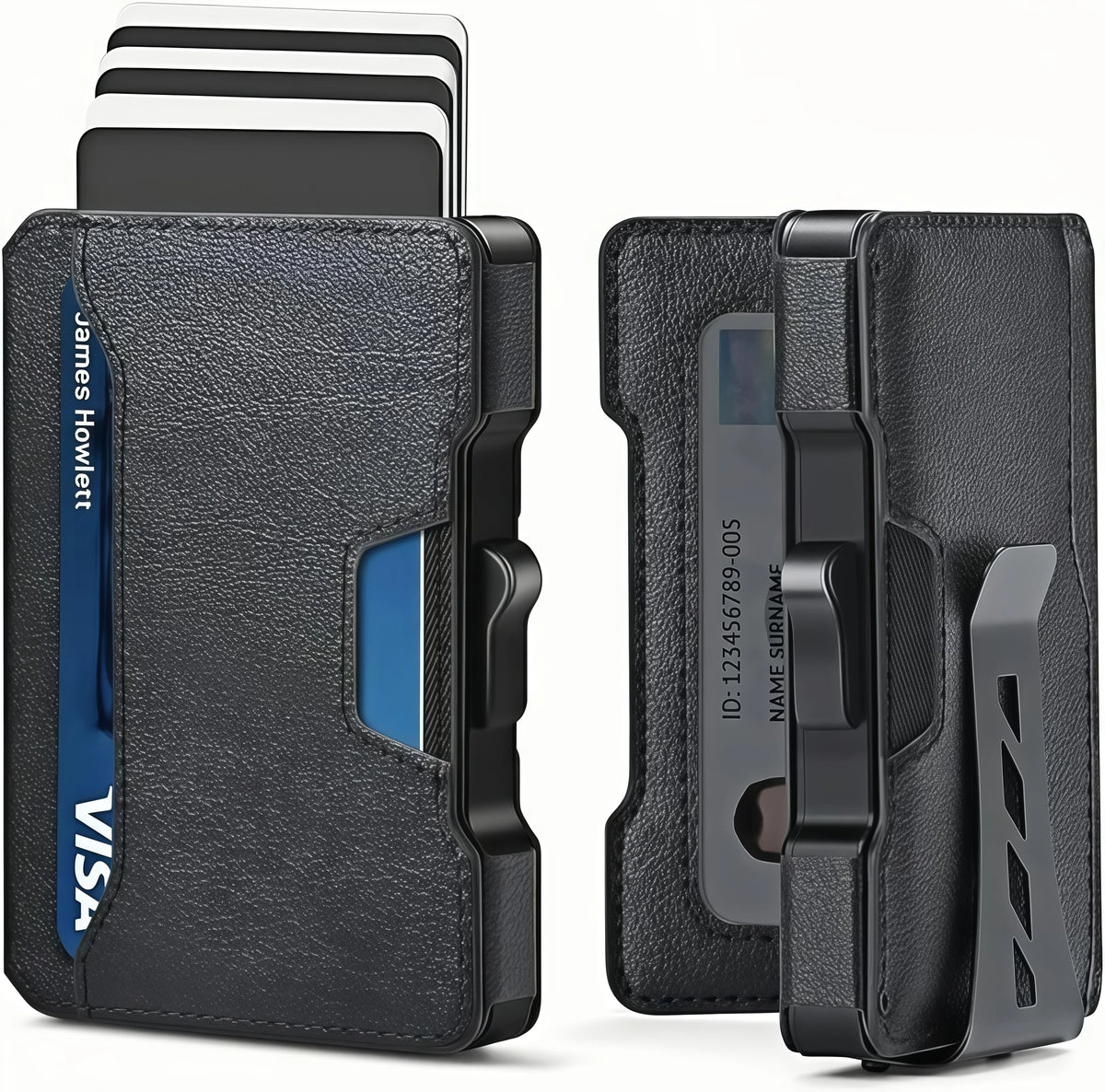 Zeeker EDC Pop-Up Slim Wallet – RFID Blocking Leather Card Holder Slim Card Wallet Richie's