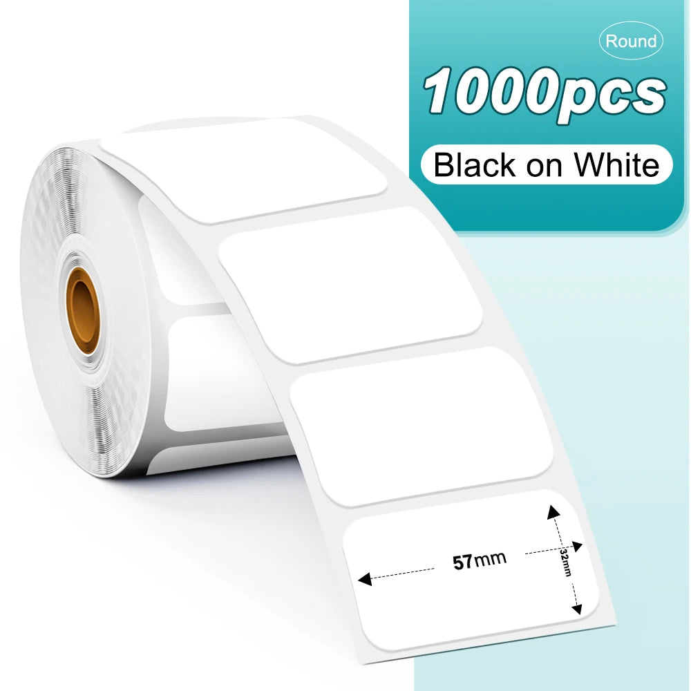 Phomemo 1000pcs Round Thermal Shipping Labels Rainbow Stickers