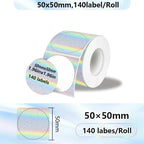 Thermal Label Paper for Phomemo M110 M200 M220 – Bekia Stickers Thermal Label Paper Richie's 50x50 silver