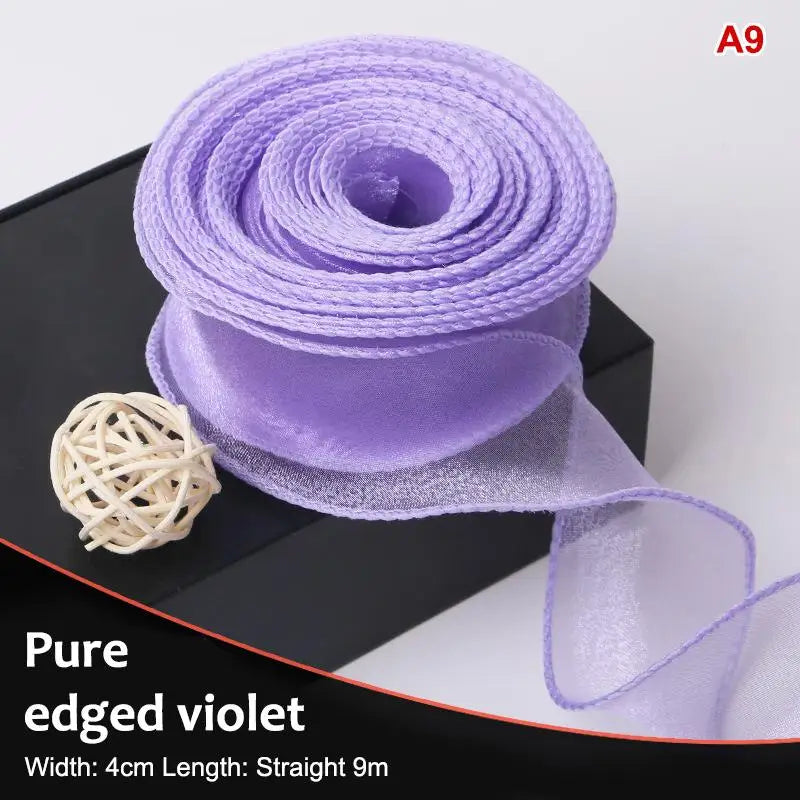 10 Yards Organza Wavy Edge Ribbon 4cm – Bouquet & Gift Wrap Craft Ribbon Richie's A9 10yard
