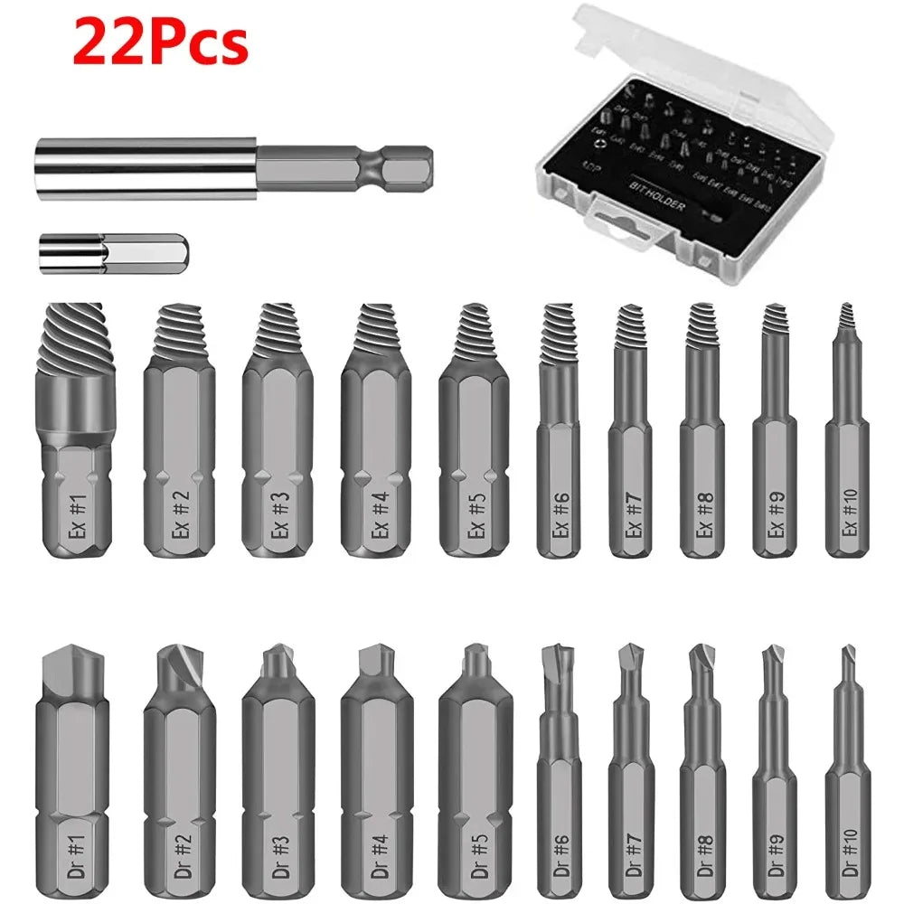 Stripped Screw Extractor Kit | Magnetic Bit Holder & Socket Adapter Screw Extractor Kit Richie's