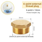 Brass BSP Threaded Pipe End Cap Plug – Hex Head Blind Stopper Pipe Fitting Plug Richie's Cap Male 3I4
