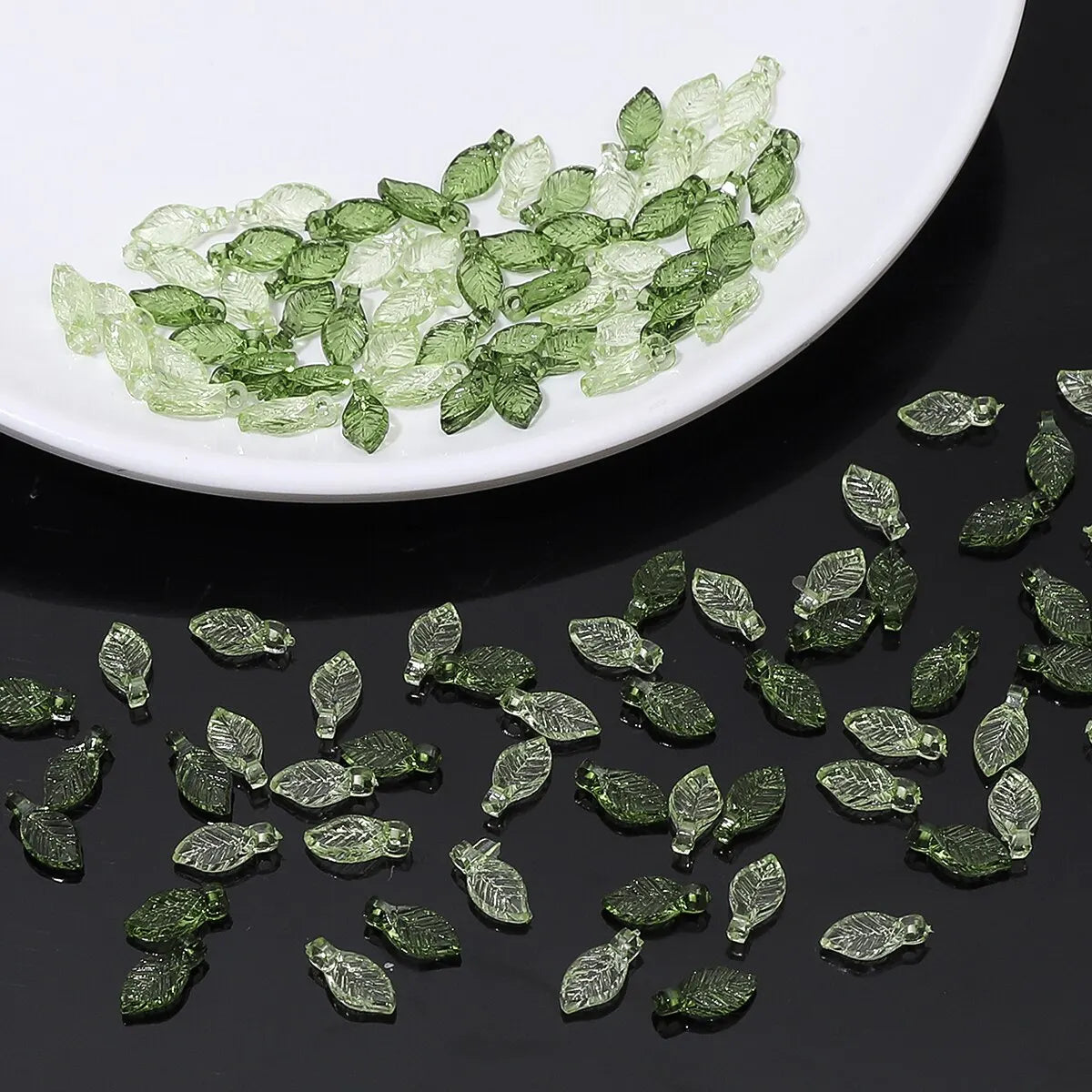 100pcs Acrylic Leaf Beads for DIY Jewelry Making & Crafts Craft Beads Richie's