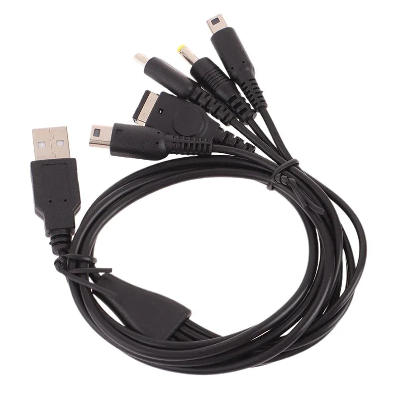 5-in-1 USB Charging Cable for 3DS, DSi, GBA SP, Wii U & PSP Game Console Charger Cable Richie's