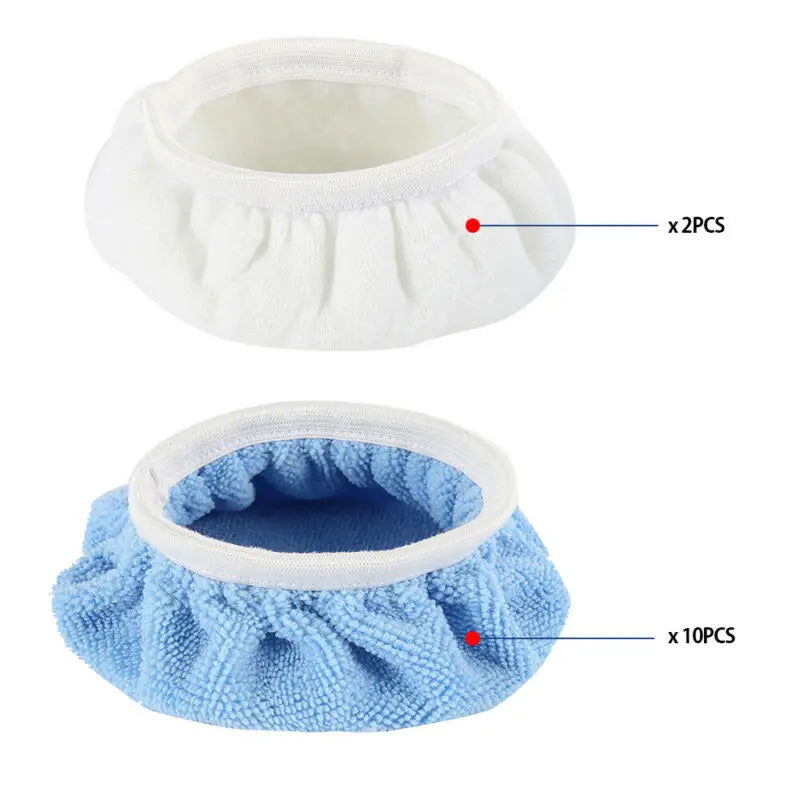 12-Pack Microfiber Car Polishing Bonnet Pads 5–6 Inch Wax Applicator Car Polishing Pads Richie's