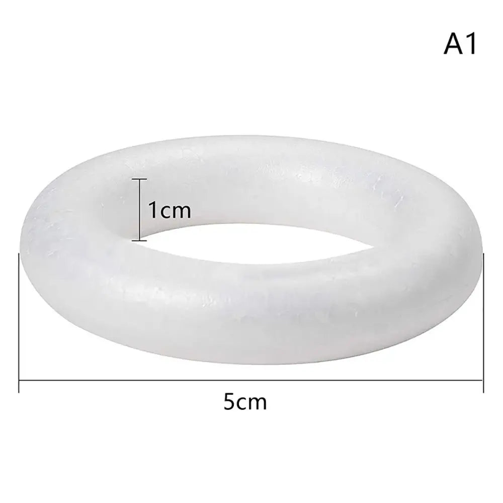 White Polystyrene Foam Ring DIY Wreath – Christmas & Wedding Craft Foam Ring Richie's 5cm
