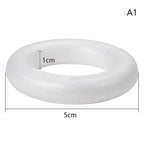White Polystyrene Foam Ring DIY Wreath – Christmas & Wedding Craft Foam Ring Richie's 5cm