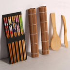 Wooden Sushi Making Kit – Rolling Mats, Paddle & Chopsticks Sushi Making Kit Richie's