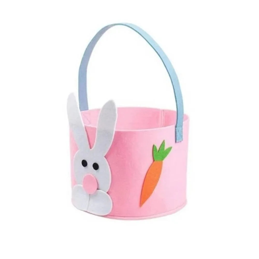 Felt Easter Bunny Candy Gift Bag with Handle | Party Basket Easter Gift Bag Richie's 8 5x5x5cm