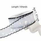 4cm Double-Sided Satin Ribbon Stripe Sequin DIY Gift Wrap Craft Ribbon Richie's