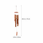 6-Tube Handmade Bamboo Wind Chime – Hand-Carved Garden Decor Bamboo Wind Chime Richie's