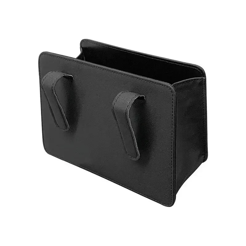 Foldable Car Trash Can & Seat Back Hanging Storage Bag Car Storage Organizer Richie's black 1pcs